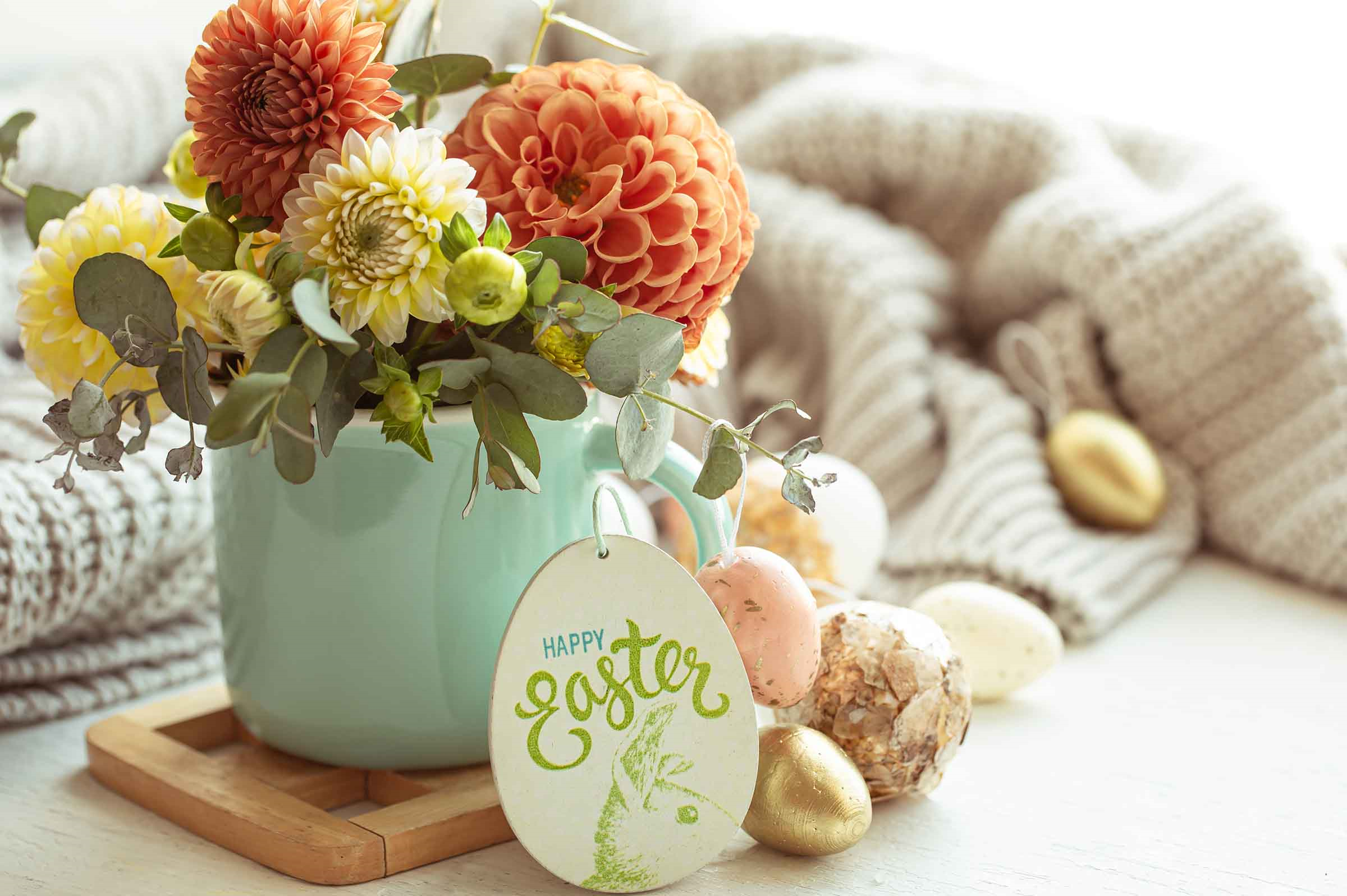 Inspirações para você decorar a casa para a Páscoa com leveza e sofisticação